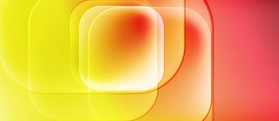 Abstract composition featuring overlapping squares. Warm colors blend from Stock Illustration