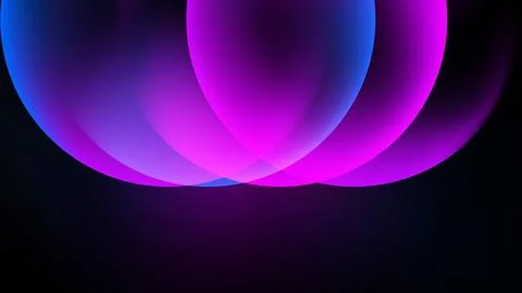 Abstract composition featuring overlapping vibrant blue, purple gradients. Stock Illustration