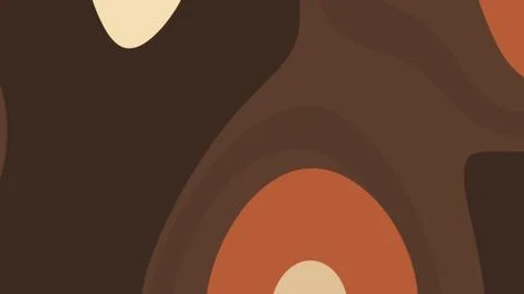 Abstract composition featuring overlapping warm brown shapes with orange and  库存插图