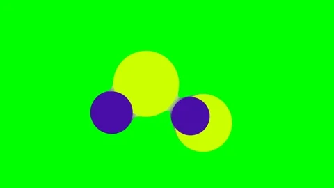 Abstract composition featuring overlapping yellow and purple circles on green Vídeo Stock 340267068