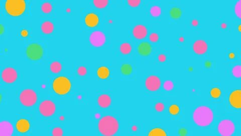 Abstract composition featuring pink, yellow, green, and purple circles of var Illustration