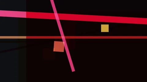 Abstract composition featuring a red horizontal line intersected by a pink .. Stock Footage 335441928