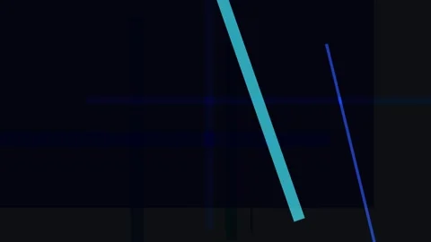 Abstract composition featuring a striking interplay of blue and teal lines .. Vídeos de archivo 335441896