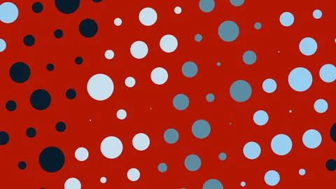 Abstract composition featuring varying blue and light blue circles scattered  Иллюстрация