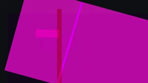 An abstract composition featuring a vibrant magenta rectangle intersecting .. Stock Footage 335441870