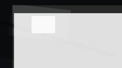 Abstract composition featuring a white square against a gray backdrop, crea.. Video stock 335441875