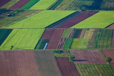 Abstract Composition Fields From Above3 Stock Photos