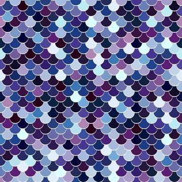Abstract composition of fish scales. Seamless vector pattern. Stock Illustration