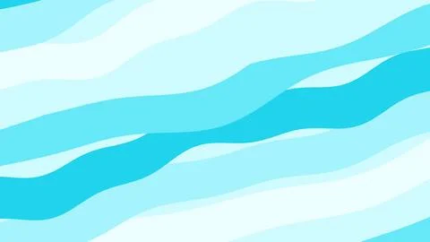 Abstract composition with flowing blue waves in varying light to dark blue hu Stock Illustration