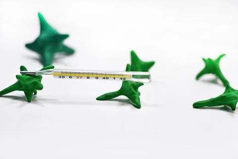 Abstract composition of flu epidemic. Stock Photos