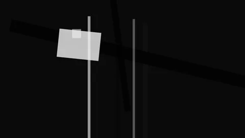 Abstract composition with geometric shapes and lines on a dark background Stock Footage 335441319