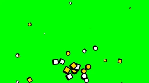 Abstract composition of geometric shapes floating on a vibrant green backgrou Vídeos de archivo 340268294