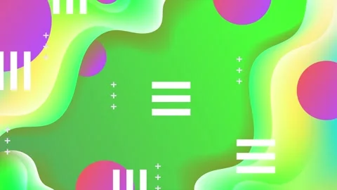 Abstract composition with geometric shapes on a lively modern background Stock Footage 295824973
