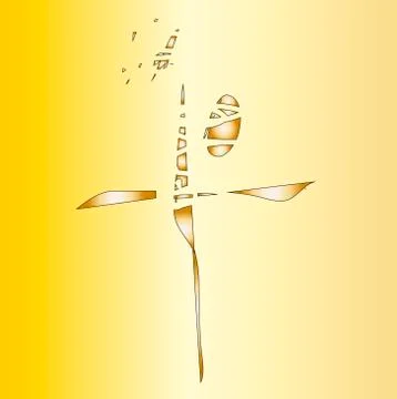 Abstract composition  glass shards, spray Stock Illustration