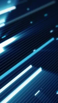 Abstract composition of glowing blue diagonal lines forming a sleek digital.. Stock Illustration