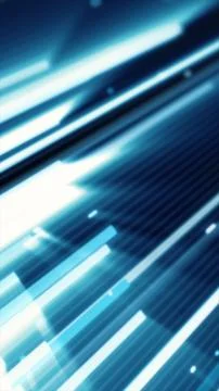 Abstract composition of glowing blue diagonal lines forming a sleek digital.. Stock Illustration