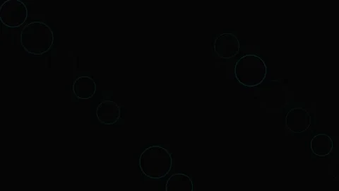 Abstract composition of glowing circular rings on a dark black background Vídeos de archivo 335149755