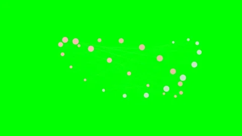 Abstract composition of glowing light particles against a vibrant green scree Video stock 341823579
