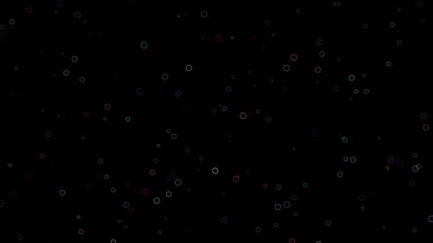 Abstract composition of glowing neon circles floating in a dark void, perfect Vídeos de archivo 346292609