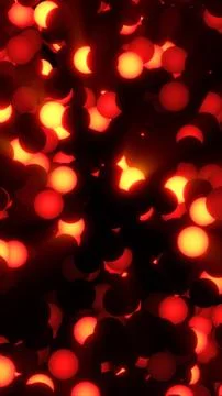 Abstract composition of glowing red spheres with dramatic lighting, represe.. Stock Illustration
