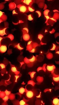Abstract composition of glowing red spheres with dramatic lighting, represe.. Stock Illustration