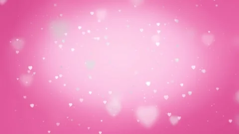 Abstract composition of glowing white hearts floating in a soft pink gradie.. Stock Footage 346564013