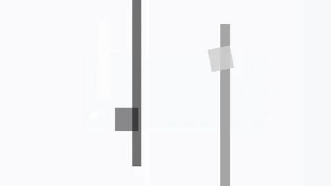 Abstract composition with gray squares and vertical lines on a white backgrou Stock Footage 335430877
