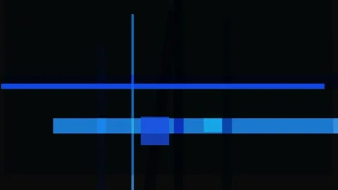 Abstract composition with horizontal and vertical blue lines and rectangles.. Vídeos de archivo 335441326
