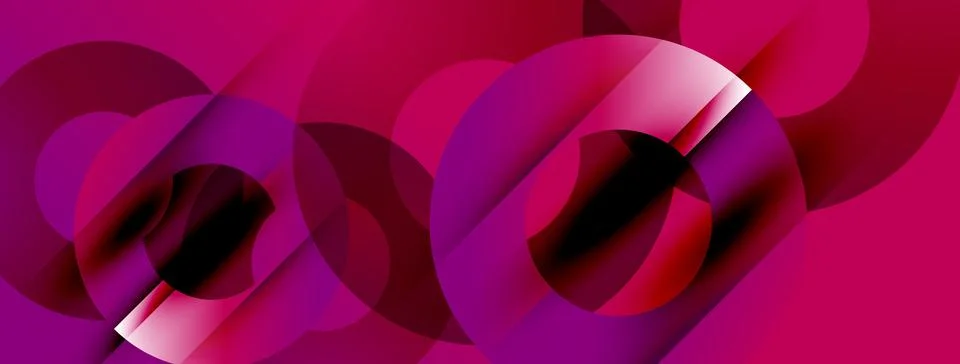 Abstract composition. Interlocking curves, gradients create dynamic visual Stock Illustration