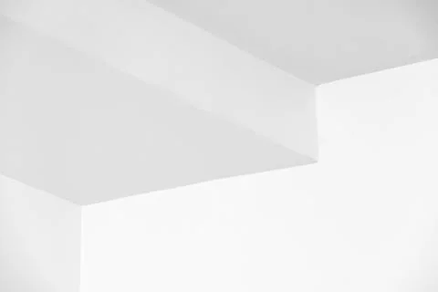 An abstract composition of interlocking white planes Stock Photos