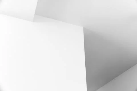 An abstract composition of interlocking white planes Stock Photos