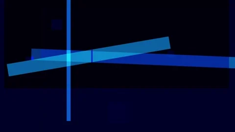 Abstract composition of intersecting blue bars and lines against a dark bac.. Stock Footage 335430722