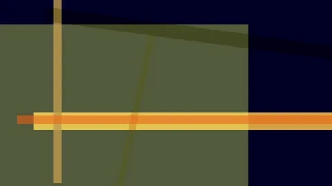Abstract composition with intersecting lines of orange, black, and brown on.. Stock Footage 335430785
