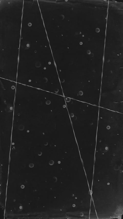 Abstract composition with intersecting white lines on a black background Stock Footage 345045423