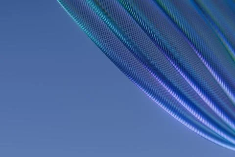 Abstract composition with iridescent, textured bands of blue, purple, and g.. Stock Illustration