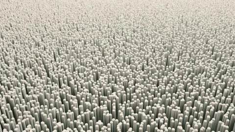 Abstract composition of jumping columns Stock Footage 236627978