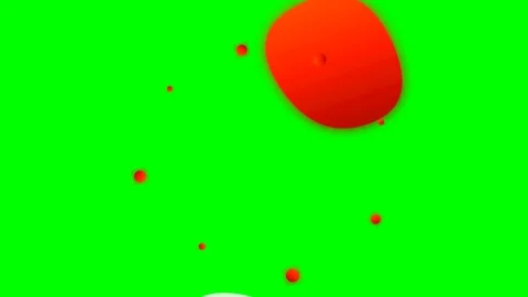 Abstract composition of a large red circle with a translucent white shape Vídeos de archivo 340901786