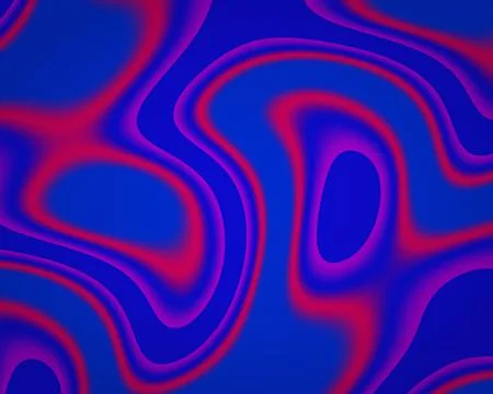 An abstract composition of layered blue, red, and magenta contour waves cre.. Stock Illustration