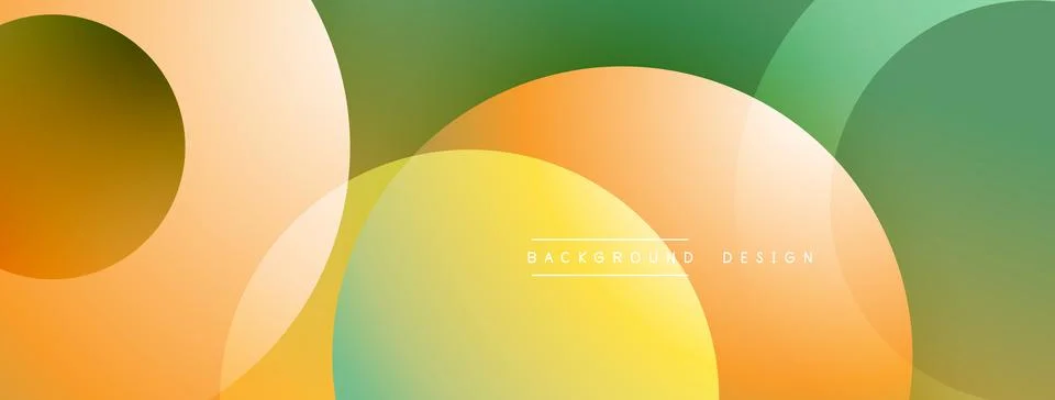 Abstract composition with layered circular elements, blending gradients and soft 스톡 일러스트