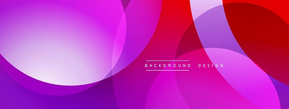 Abstract composition with layered circular elements, blending gradients and soft 스톡 일러스트