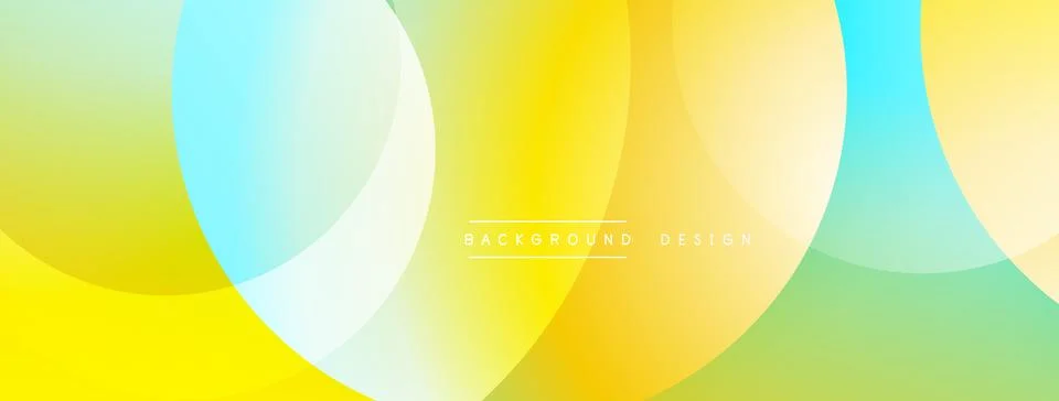 Abstract composition with layered circular elements, blending gradients and soft 库存插图