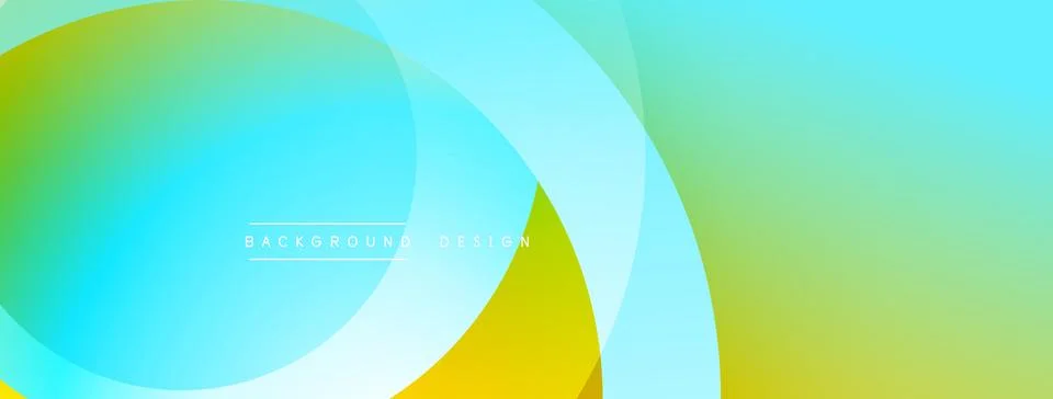 Abstract composition with layered circular elements, blending gradients and soft 스톡 일러스트