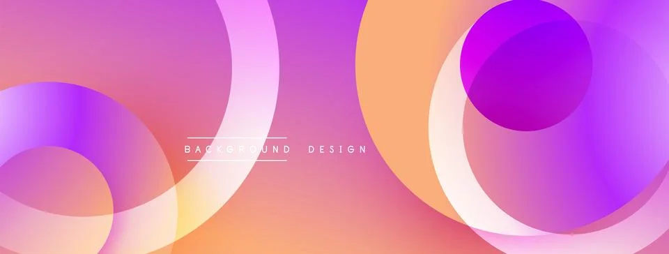 Abstract composition with layered circular elements, blending gradients and soft 스톡 일러스트