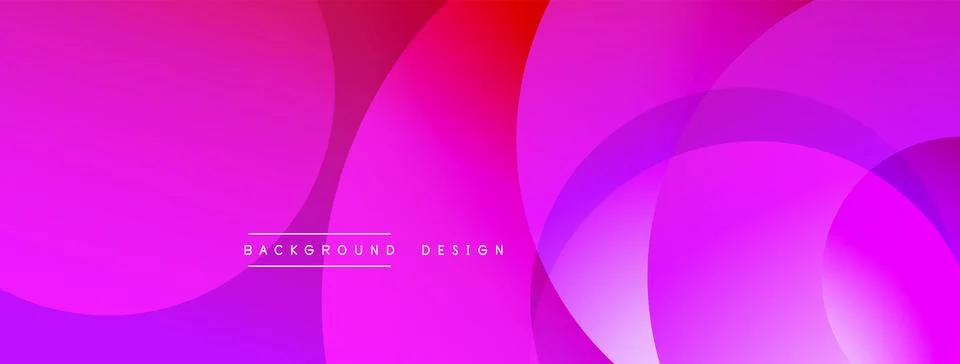 Abstract composition with layered circular elements, blending gradients and soft Stock Illustration