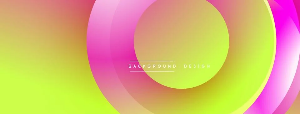 Abstract composition with layered circular elements, blending gradients and soft 스톡 일러스트