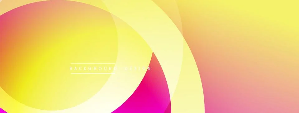 Abstract composition with layered circular elements, blending gradients and soft 스톡 일러스트