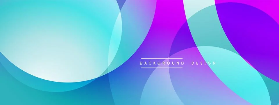 Abstract composition with layered circular elements, blending gradients and soft 스톡 일러스트