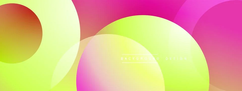 Abstract composition with layered circular elements, blending gradients and soft 库存插图