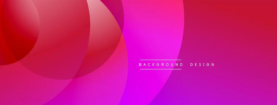 Abstract composition with layered circular elements, blending gradients and soft Stock Illustration