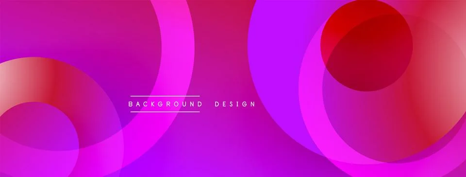 Abstract composition with layered circular elements, blending gradients and soft 스톡 일러스트